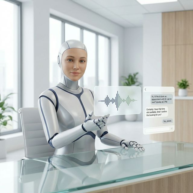 JuniAI — AI Receptionist in a modern clinic